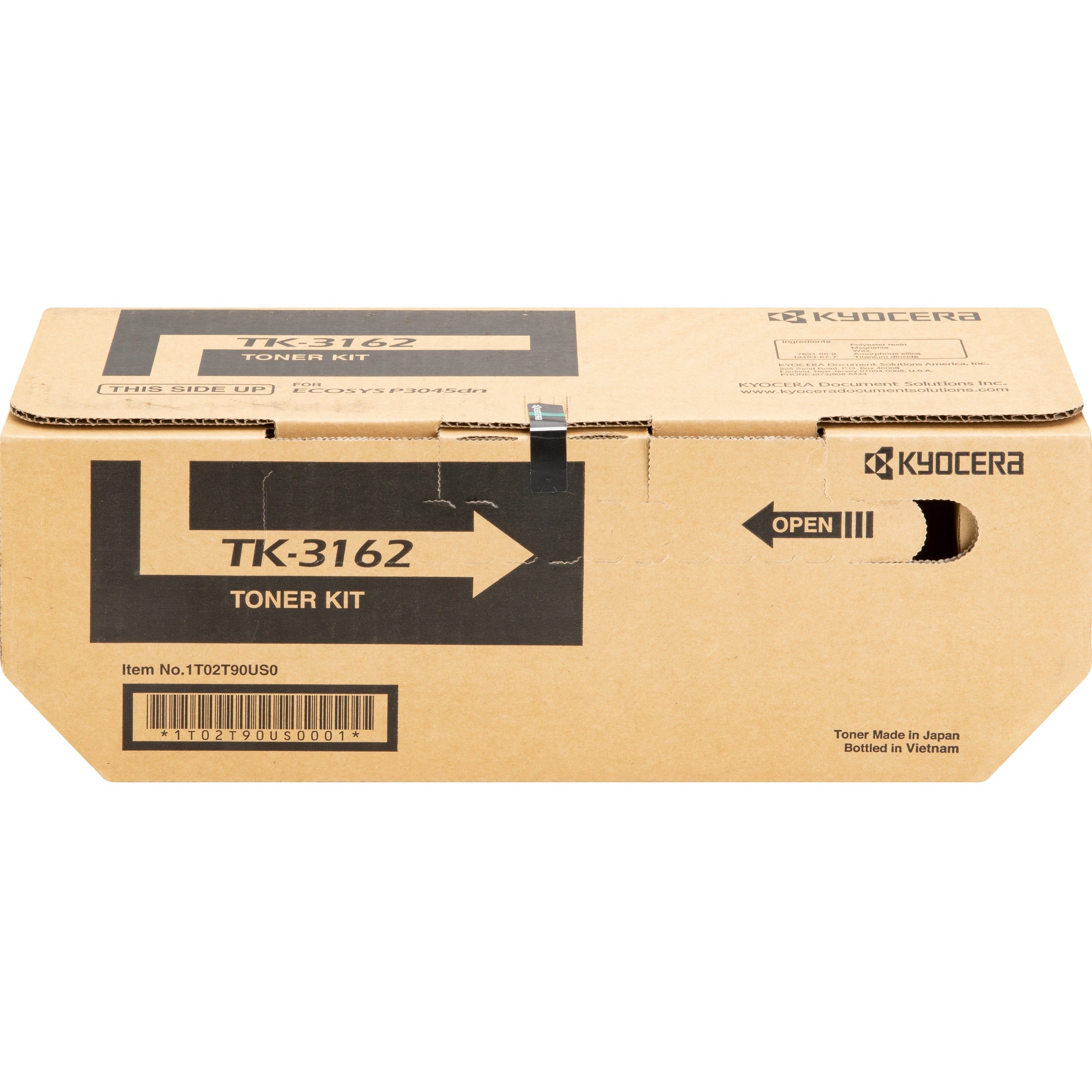 Kyocera TK-3162 Original Laser Toner Cartridge - Black - 1 Each - TK-3162