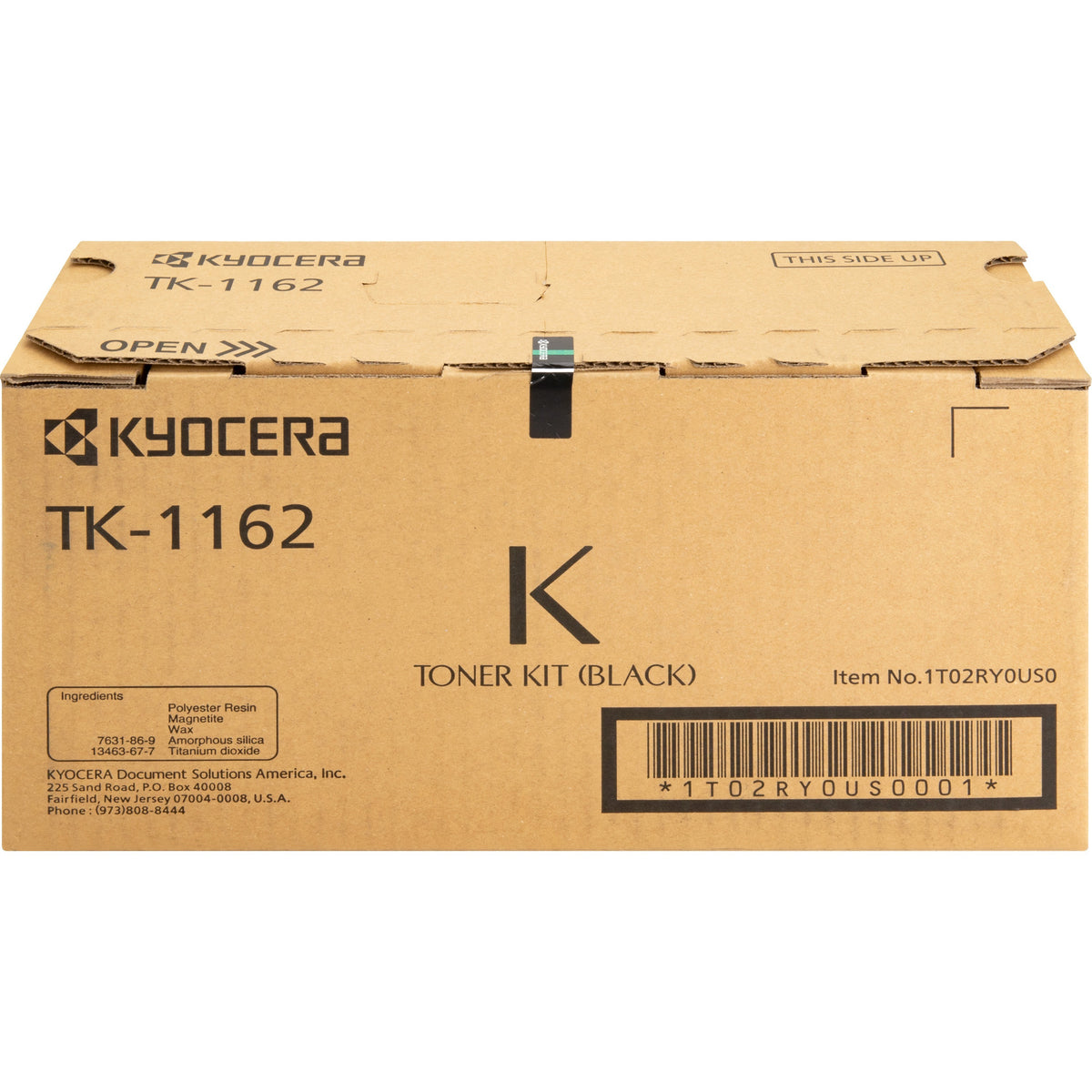 Kyocera TK-1162 Original Laser Toner Cartridge - Black - 1 Each - TK-1162