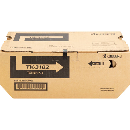 Kyocera TK-3182 Original Laser Toner Cartridge - Black - 1 Each - TK-3182