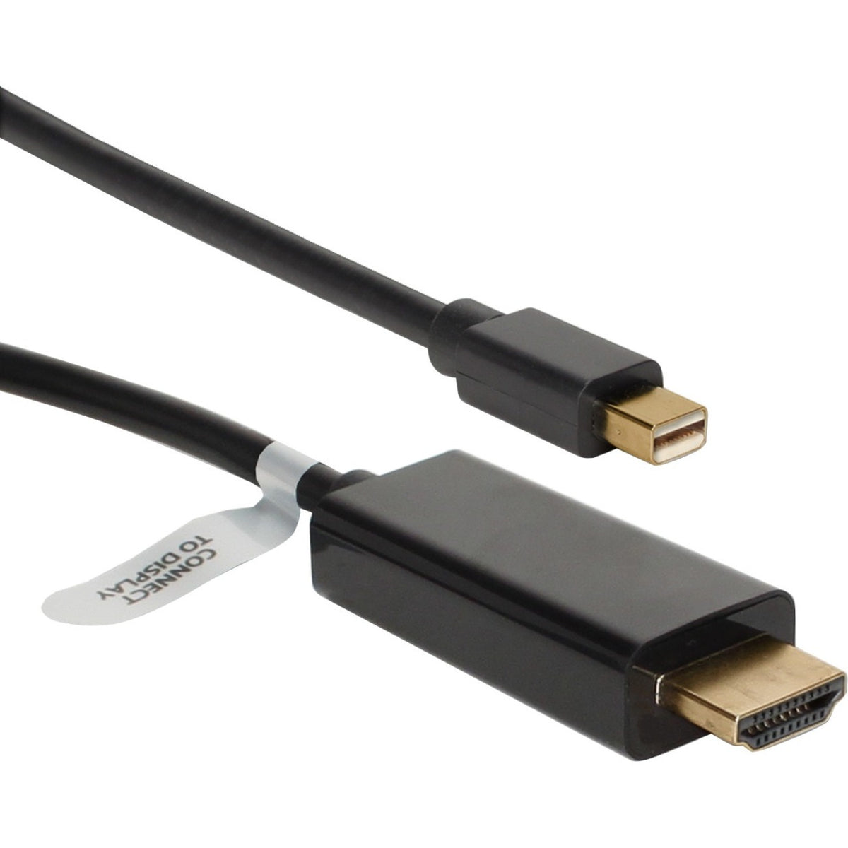 QVS 6ft Mini DisplayPort/Thunderbolt to HDMI Digital Video Black Cable - MDPH-06BK