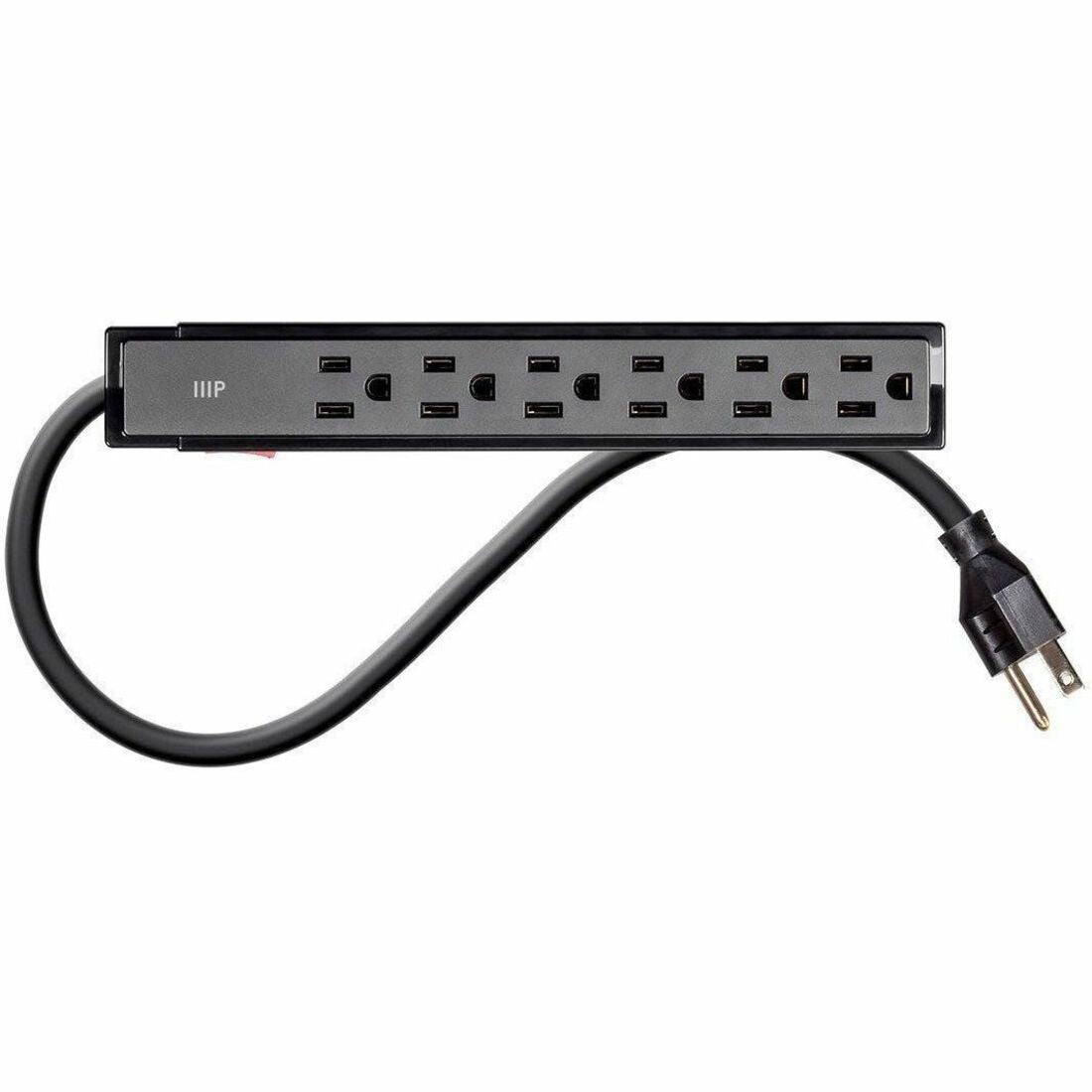 Monoprice Obsidian 15873 6-Outlets Surge Suppressor/Protector - 15873