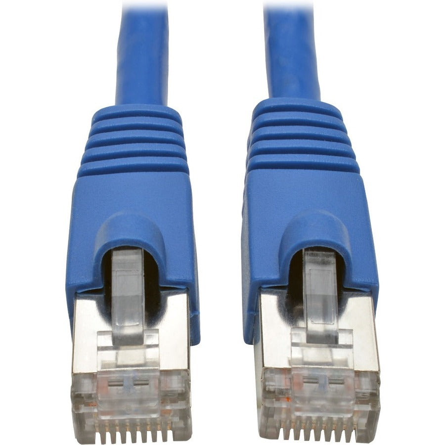 Eaton Tripp Lite Series Cat6a 10G Snagless Shielded STP Ethernet Cable (RJ45 M/M), PoE, Blue, 25 ft. (7.62 m) - N262-025-BL