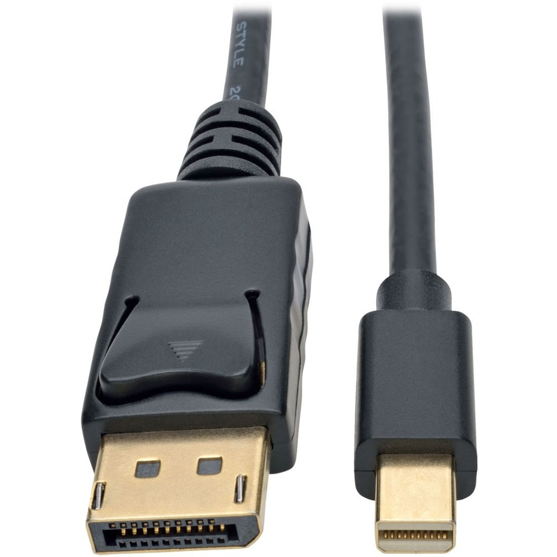 Eaton Tripp Lite Series Mini DisplayPort to DisplayPort Adapter Cable, 4K 60Hz (M/M), DP Latching Connector, Black, 3 ft. (0.9 m) - P583-003-BK