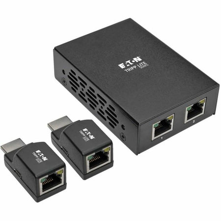 Eaton Tripp Lite Series 2-Port HDMI over Cat5/6 Extender Kit, Box-Style Transmitter, 2 Mini Receivers, PoC, Up to 100 ft. (30 m), TAA - B126-2P2M-POC