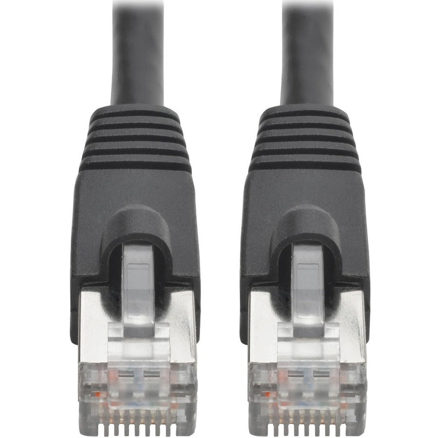 Eaton Tripp Lite Series Cat6a 10G Snagless Shielded STP Ethernet Cable (RJ45 M/M), PoE, Black, 25 ft. (7.62 m) - N262-025-BK