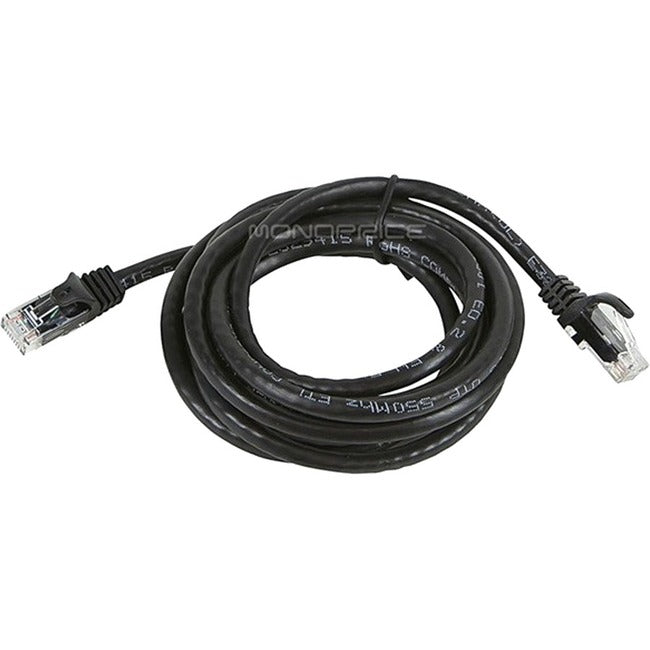 Monoprice FLEXboot Series Cat6 24AWG UTP Ethernet Network Patch Cable, 7ft Black - 9799