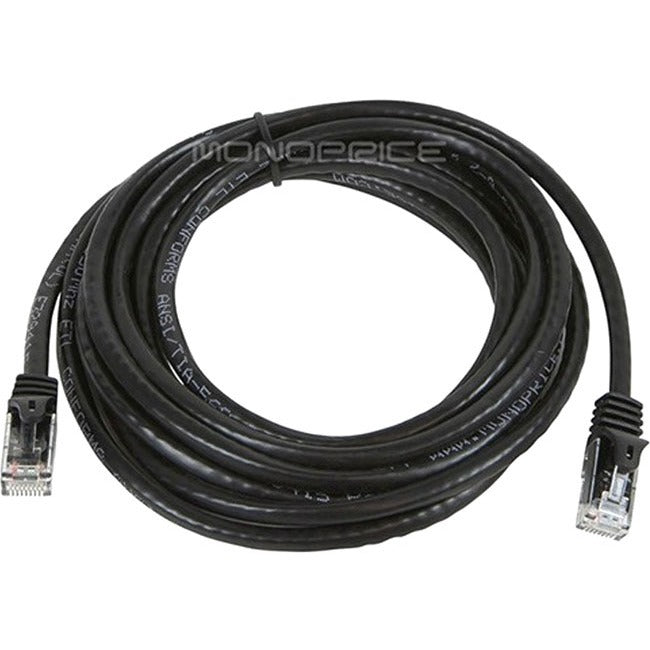 Monoprice FLEXboot Series Cat6 24AWG UTP Ethernet Network Patch Cable, 10ft Black - 9811
