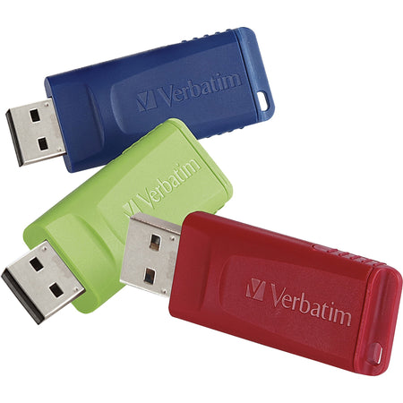 32GB Store 'n' Go&reg; USB Flash Drive - 3pk - Red, Green, Blue - 99811