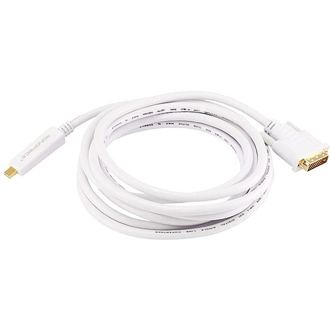 Monoprice 10ft 32AWG Mini DisplayPort to DVI Cable - White - 6000