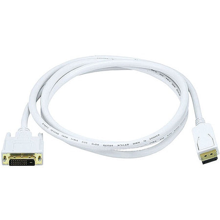 Monoprice 15ft 28AWG DisplayPort to DVI Cable - White - 6017