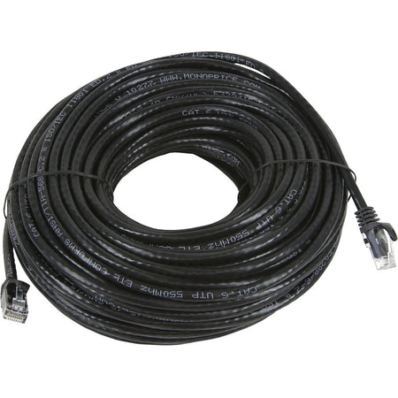 Monoprice FLEXboot Series Cat5e 24AWG UTP Ethernet Network Patch Cable, 100ft Black - 11221