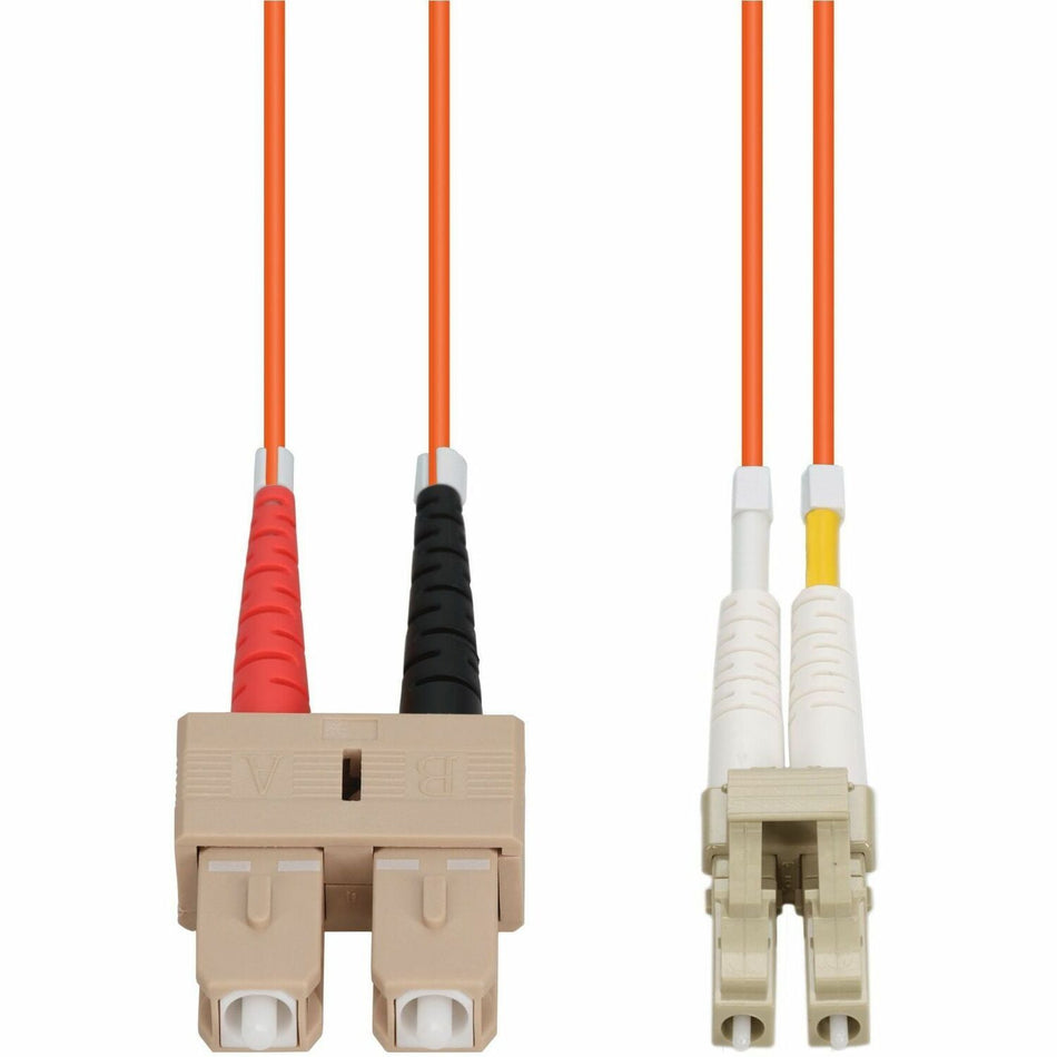 AddOn 2m SC to LC Orange OM2 Duplex OFNR (Riser-Rated) Fiber Patch Cable - ADD-SC-LC-2M5OM2