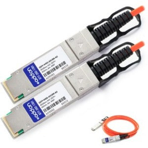 AddOn Cisco Compatible TAA Compliant 40GBase-AOC QSFP+ to QSFP+ Direct Attach Cable (850nm, MMF, 8m) - QSFP-H40G-AOC8M-AO