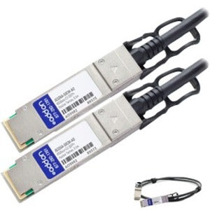 AddOn HP Compatible TAA Compliant 40GBase-CU QSFP+ to QSFP+ Direct Attach Cable (Passive Twinax, 0.5m) - JG326A-50CM-AO