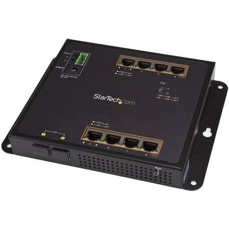 StarTech.com Industrial 8 Port Gigabit PoE+ Switch w/2 SFP MSA Slots 30W Layer/L2 Switch Managed Ethernet Network Switch IP-30/-40C to 75C - IES101GP2SFW