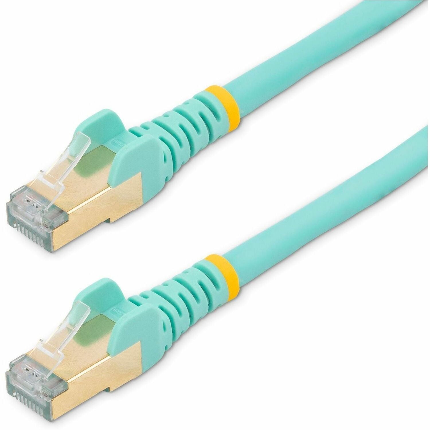 StarTech.com 6ft CAT6a Ethernet Cable - 10 Gigabit Category 6a Shielded Snagless 100W PoE Patch Cord - 10GbE Aqua UL Certified Wiring/TIA - C6ASPAT6AQ