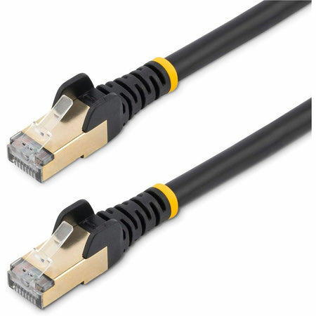StarTech.com 9ft CAT6a Ethernet Cable - 10 Gigabit Category 6a Shielded Snagless 100W PoE Patch Cord - 10GbE Black UL Certified Wiring/TIA - C6ASPAT9BK