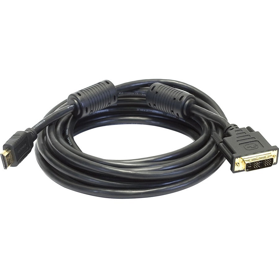 Monoprice 15ft 28AWG Standard HDMI to DVI Adapter Cable with Ferrite Cores, Black - 2505