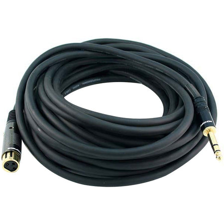 Monoprice 35ft Premier Series XLR Female to 1/4inch TRS Male 16AWG Cable (Gold Plated) - 4773