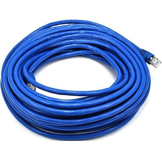 Monoprice Cat6A 26AWG STP Ethernet Network Patch Cable, 50ft Blue - 5905