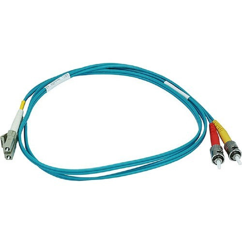 Monoprice 10Gb Fiber Optic Cable, LC/ST, Multi Mode, Duplex - 1 Meter (50/125 Type) - Aqua - 6395