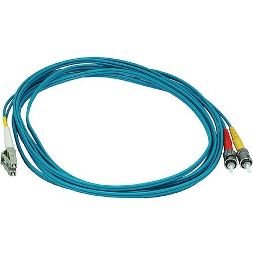 Monoprice 10Gb Fiber Optic Cable, LC/ST, Multi Mode, Duplex - 3 Meter (50/125 Type) - Aqua - 6397