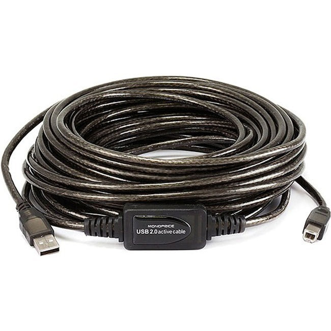 Monoprice 49ft 15M USB 2.0 A Male to B Male Active Cable - 7643