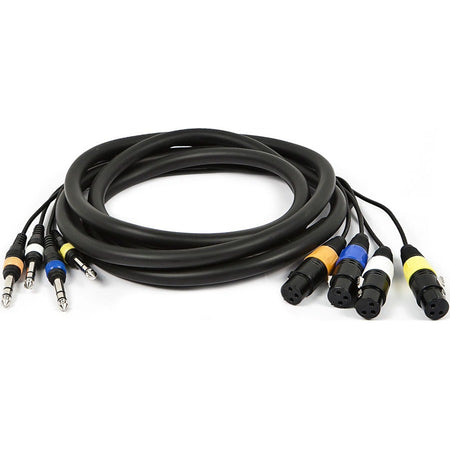 Monoprice 10ft 4-Channel TRS Male to XLR Female Snake Cable - 8761