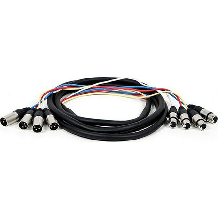 Monoprice 10ft 4-Channel XLR Male to XLR Female Snake Cable - 8765