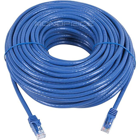 Monoprice FLEXboot Series Cat6 24AWG UTP Ethernet Network Patch Cable, 100ft Blue - 9794