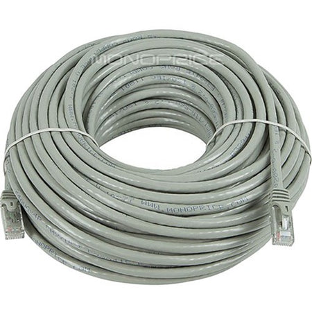 Monoprice FLEXboot Series Cat6 24AWG UTP Ethernet Network Patch Cable, 100ft Gray - 9803