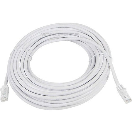 Monoprice FLEXboot Series Cat6 24AWG UTP Ethernet Network Patch Cable, 50ft White - 9818