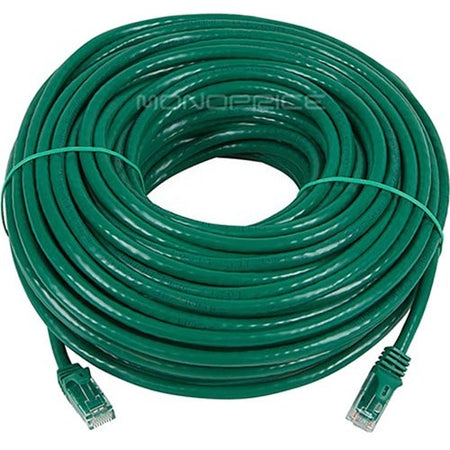 Monoprice FLEXboot Series Cat6 24AWG UTP Ethernet Network Patch Cable, 100ft Green - 9859