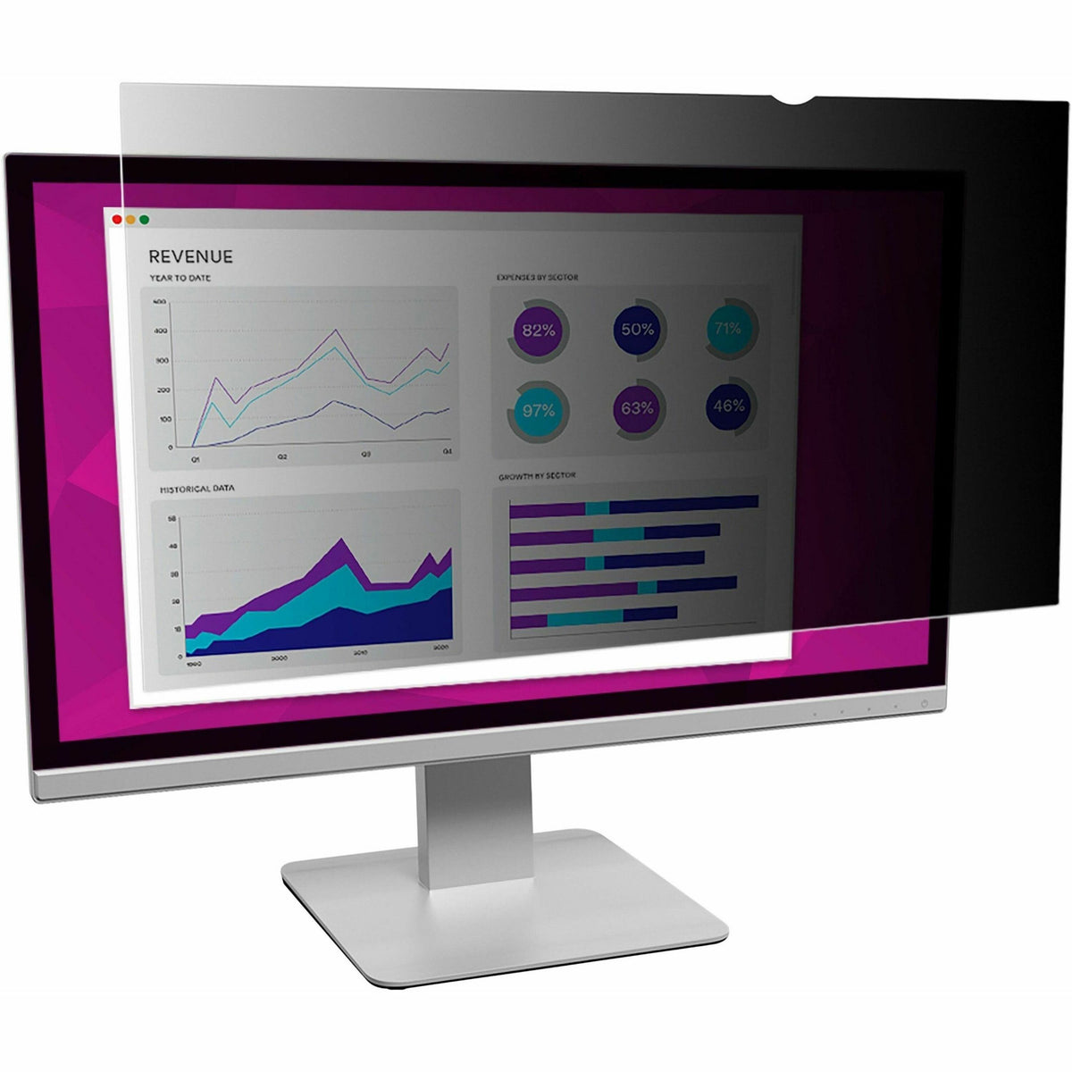 3M™ High Clarity Privacy Filter for 24in Monitor, 16:10, HC240W1B - HC240W1B