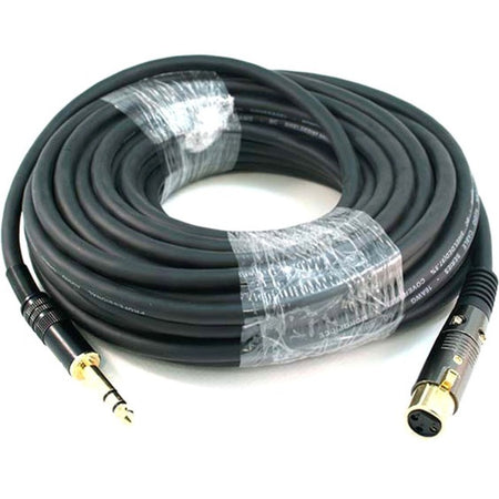 Monoprice 50ft Premier Series XLR Female to 1/4inch TRS Male 16AWG Cable (Gold Plated) - 4774