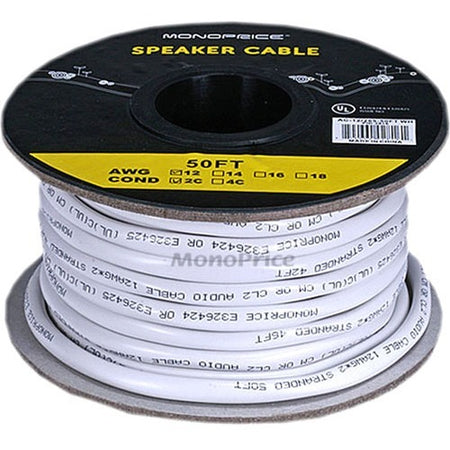 Monoprice Access Series 12AWG CL2 Rated 2-Conductor Speaker Wire, 50ft - 2816