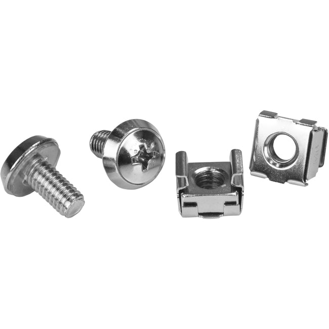 StarTech.com Rack Screws - 20 Pack - Installation Tool - 12 mm M6 Screws - M6 Nuts - Cabinet Mounting Screws and Cage Nuts - CABSCRWM620