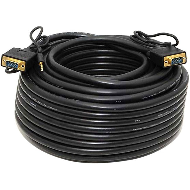 Monoprice 100ft Super VGA HD15 M/M Cable w/ Stereo Audio and Triple Shielding - 5364