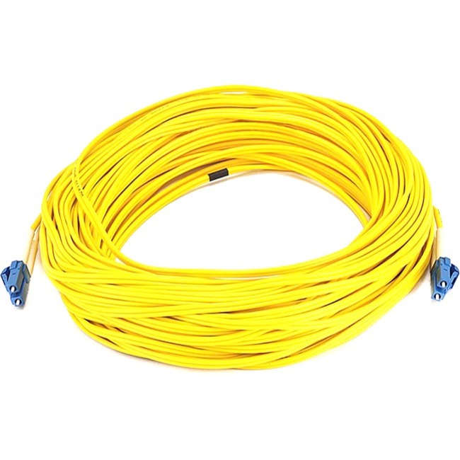 Monoprice Fiber Optic Cable, LC/LC, Single Mode, Duplex - 30 meter (9/125 Type) - Yellow - 7630