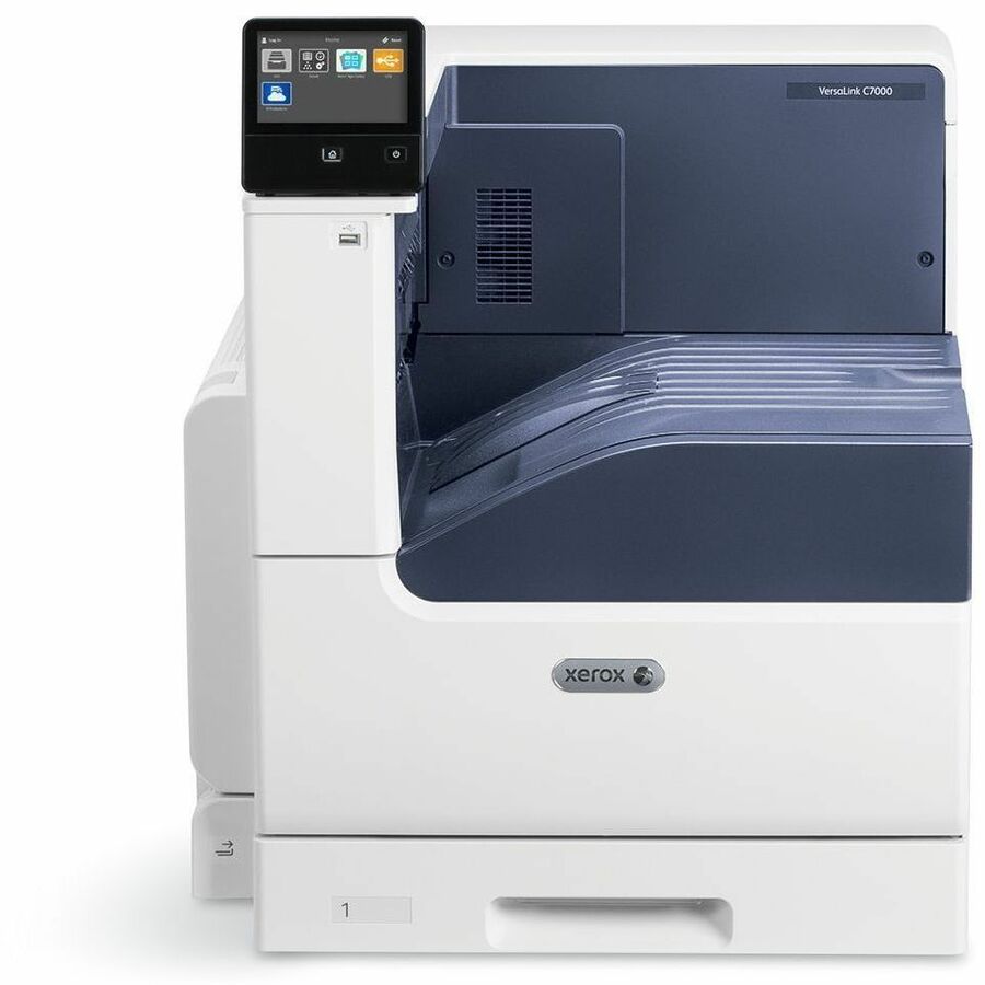 Xerox VersaLink C7000 Single Function Color Printer 35ppm. Duplex, 520 Sheet Standard Tray, 1200x2400 dpi Led, Postscript, 2GB 5 Inch Touch Screen User Interface - C7000/DN