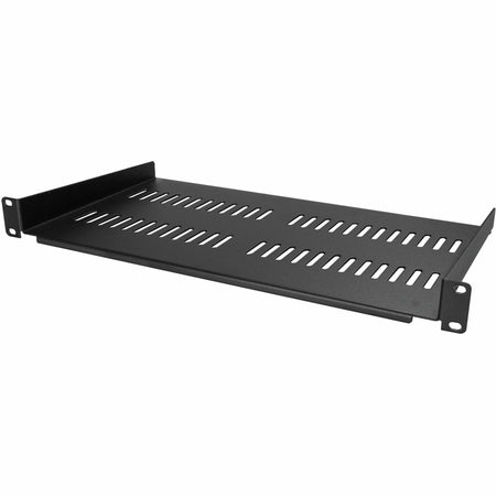 StarTech.com 1U Vented Server Rack Cabinet Shelf - Fixed 10in Deep Cantilever Rackmount Tray for 19" Data/AV/Network Enclosure w/Cage Nuts - CABSHELFV1U