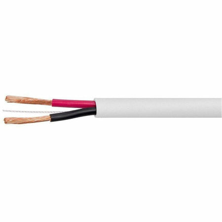 Monoprice Speaker Wire, CL2 Rated, 2-Conductor, 14AWG, 1000ft, White - 16083