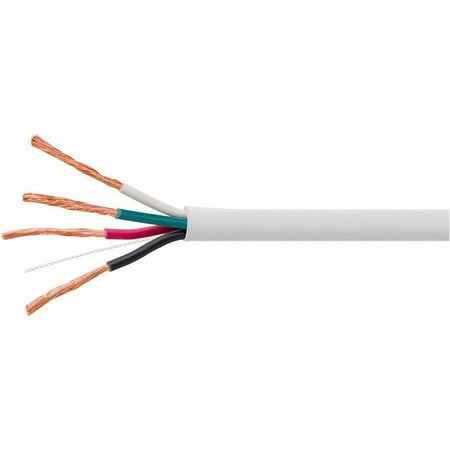 Monoprice Speaker Wire, CL2 Rated, 4-Conductor, 16AWG, 1000ft, White - 16081