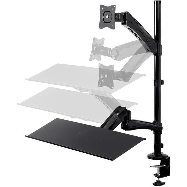 Monoprice Sit-Stand 15718 Desk Mount for Monitor, Keyboard - 15718