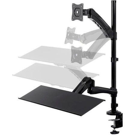 Monoprice Sit-Stand 15718 Desk Mount for Monitor, Keyboard - 15718