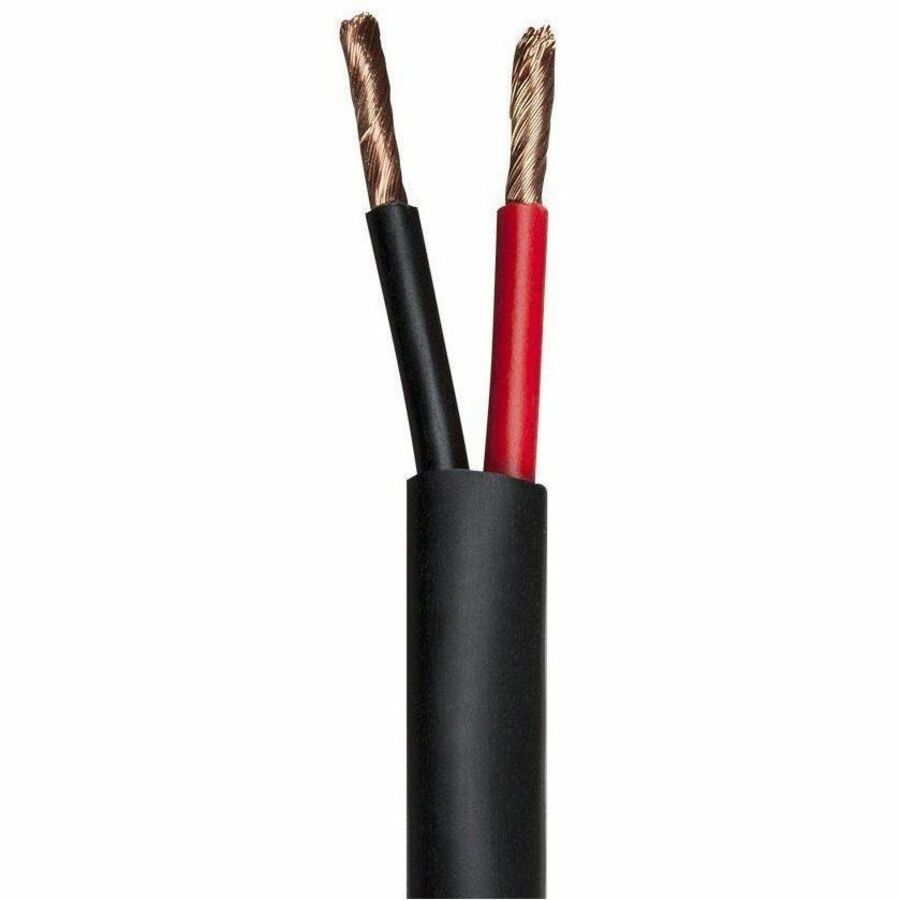 Monoprice Speaker Wire, CMP Rated, 2-Conductor, 12AWG, 250ft, Black - 13709