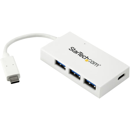 StarTech.com 4 Port USB C Hub with 1x USB-C & 3x USB-A (SuperSpeed 5Gbps) - USB Bus Powered - Portable/Laptop USB 3.0 Type-C Hub - White - HB30C3A1CFBW