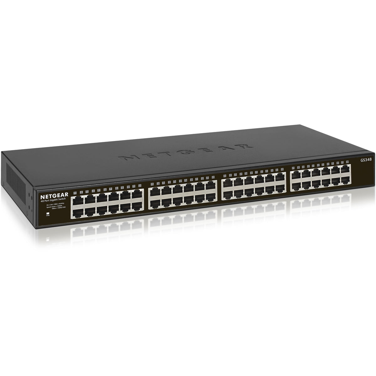 Netgear 48-port Gigabit Ethernet Rackmount Unmanaged Switch (GS348) - GS348-100NAS