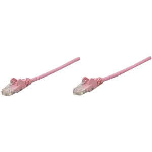 Intellinet Network Solutions Cat6 UTP Network Patch Cable, 1 ft (0.3 m), Pink - 329743