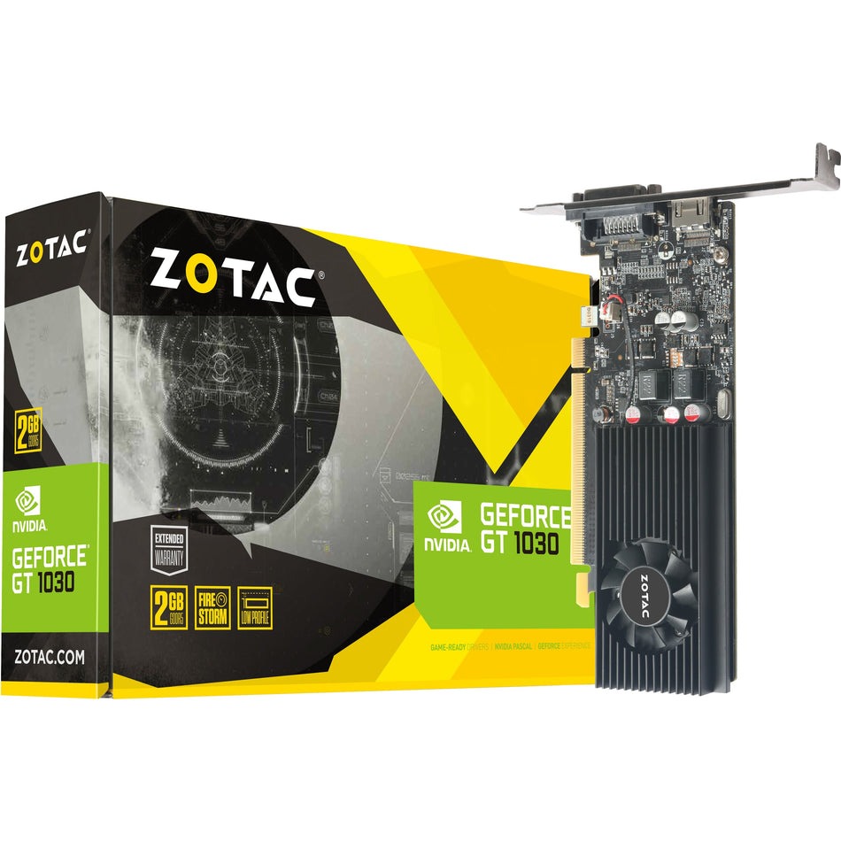 Zotac NVIDIA GeForce GT 1030 Graphic Card - 2 GB GDDR5 - Low-profile - ZT-P10300A-10L